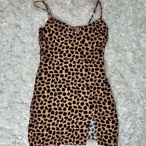 Leopard print Planet Blue mini dress